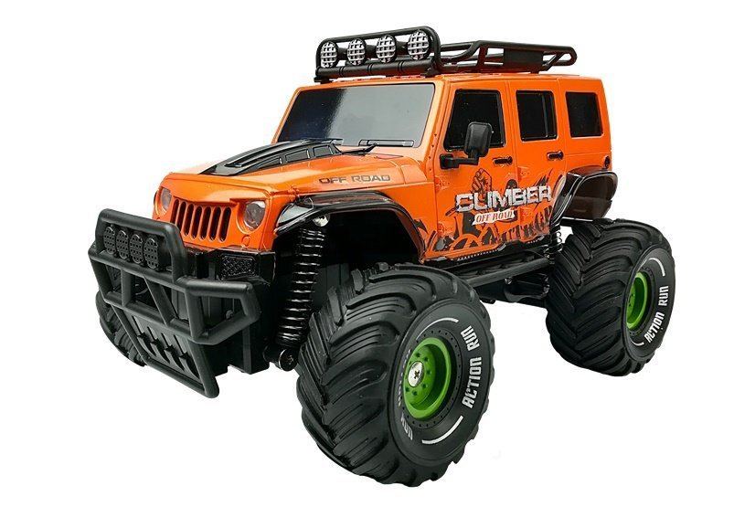 Nuotoliu valdomas visureigis lean toys r/c jeep orange 2.4g
