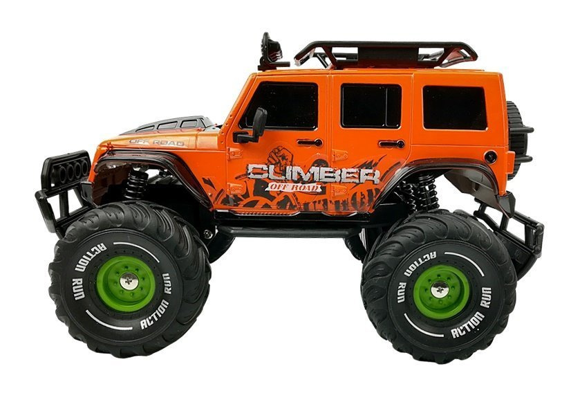 Nuotoliu valdomas visureigis lean toys r/c jeep orange 2.4g