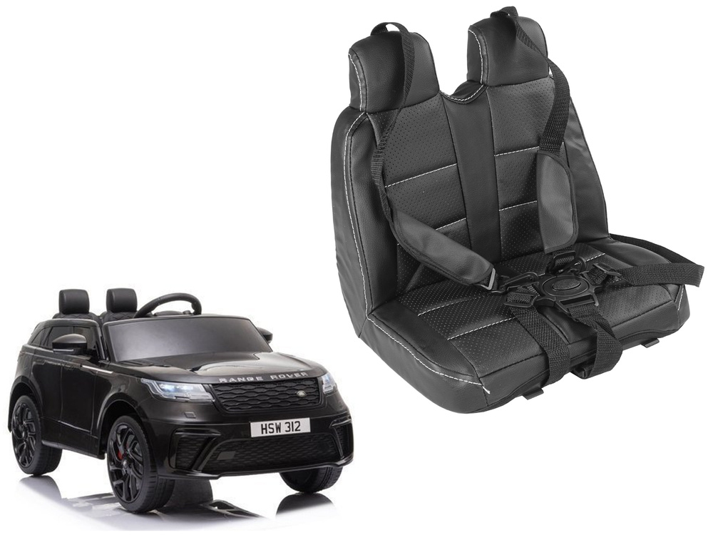 Odinė sėdynė vaikiškam elektromobiliui range rover qy2088, juoda