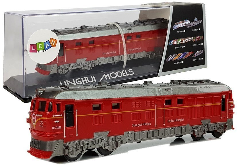 Raudonas Pendolino Traukinys Su Šviesos Ir Garso Efektais