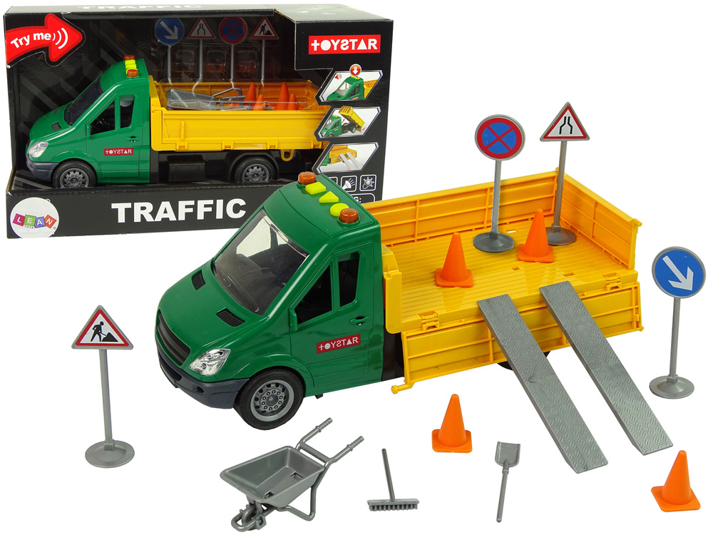 Žaislinis kelių priežiūros automobilis berniukams lean toys
