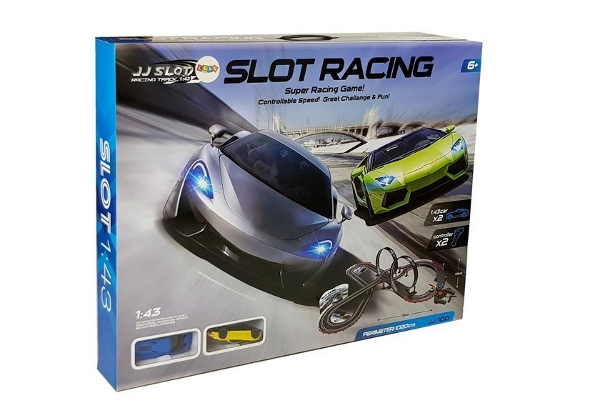 Lenktynių trasa su automobiliais vaikams lean toys