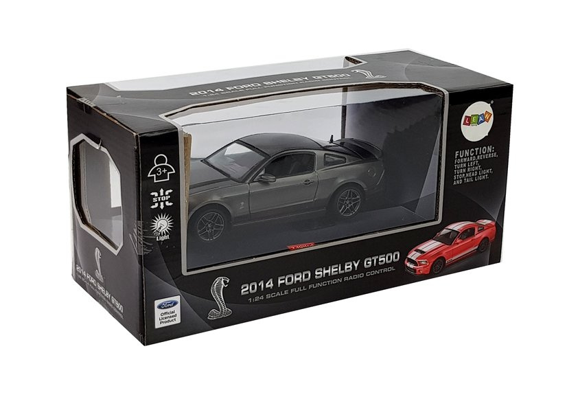 Nuotoliu valdomas automobilis lean toys ford shelby gt500 silver 2.4 g