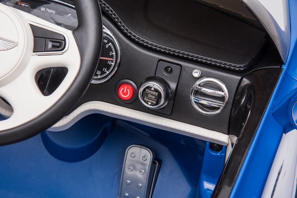 Vienvietis elektromobilis bentley mulsanne lean car, mėlynas