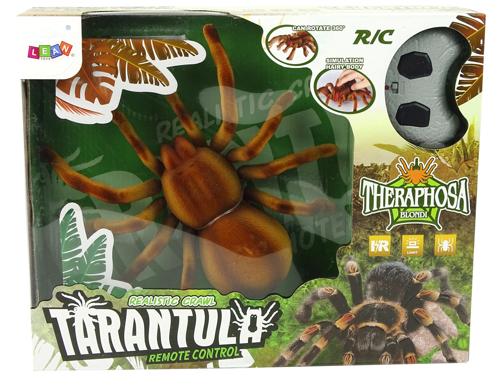 Lean Toys Nuotolinio Valdymo Pultas Spider Tarantula Infrared Brown R/C