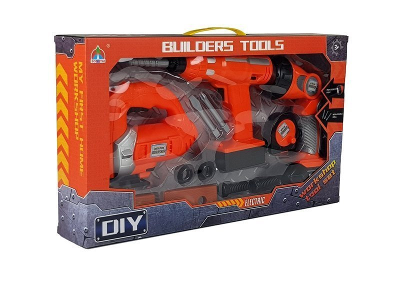 Įrankių rinkinys diy lean toys, raudonas