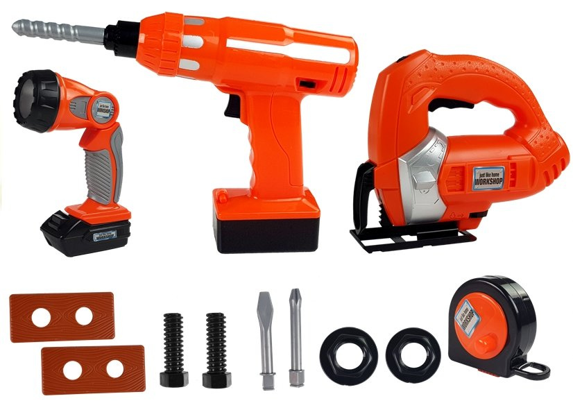 Įrankių rinkinys diy lean toys, raudonas
