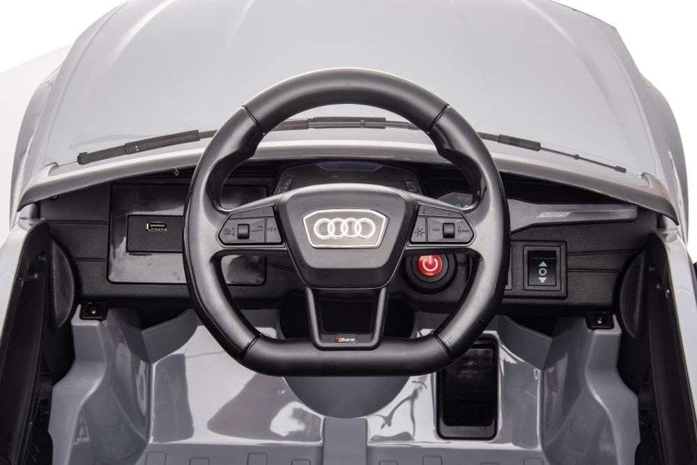 Vienvietis vaikiškas elektromobilis lean cars audi rs6 brd-2118, pilkas