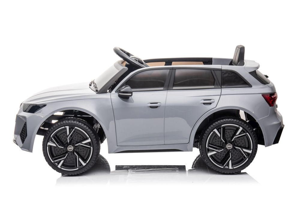 Vienvietis vaikiškas elektromobilis lean cars audi rs6 brd-2118, pilkas