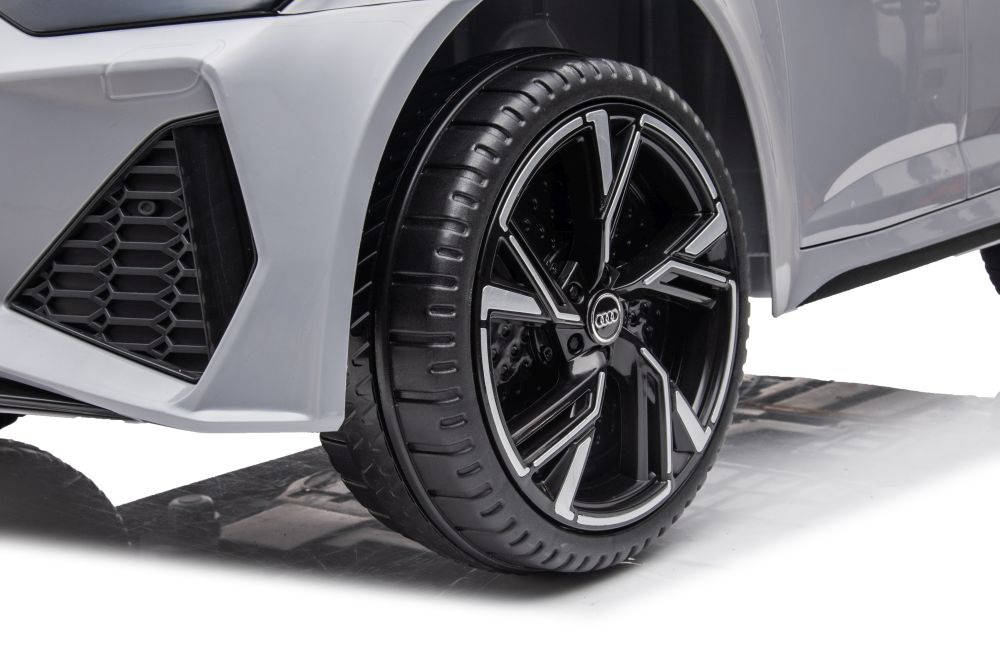 Vienvietis vaikiškas elektromobilis lean cars audi rs6 brd-2118, pilkas