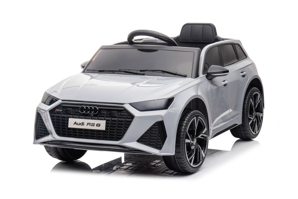 Vienvietis vaikiškas elektromobilis lean cars audi rs6 brd-2118, pilkas