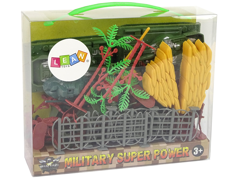 Karinių figūrėlių ir tankų rinkinys military super power leantoys