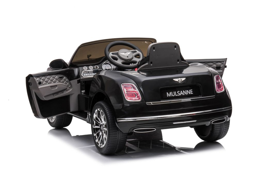 Vienvietis elektromobilis bentley mulsanne lean car, juodas