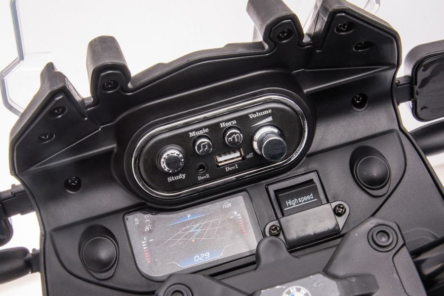 Vaikiškas elektrinis policijos motoroleris jt5002b, baltas