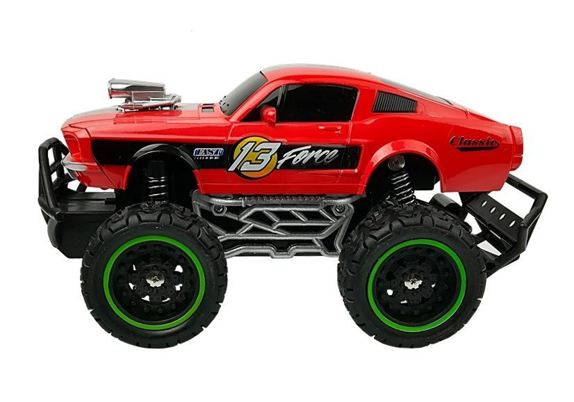 Climber nuotoliniu būdu valdomas automobilis r/c 6,5 km/h high wheels, raudona