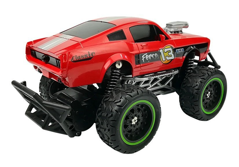 Climber nuotoliniu būdu valdomas automobilis r/c 6,5 km/h high wheels, raudona