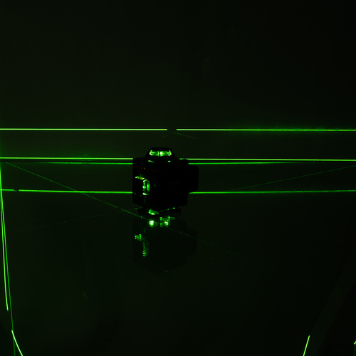 Lazerinis gulsčiukas 360°, 4D, žalias lazeris