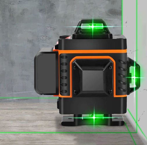 Lazerinis gulsčiukas 360°, 4D, žalias lazeris