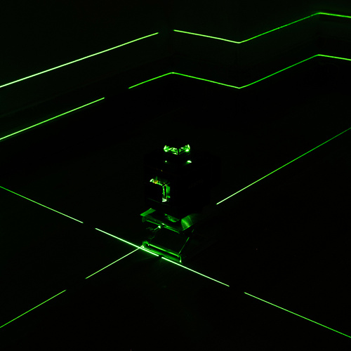 Lazerinis gulsčiukas 360°, 4D, žalias lazeris