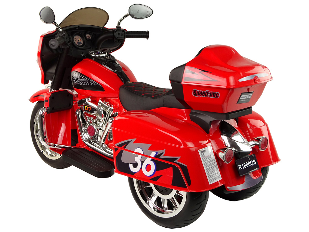 Elektrinis vaikiškas motociklas goldwing, raudonas