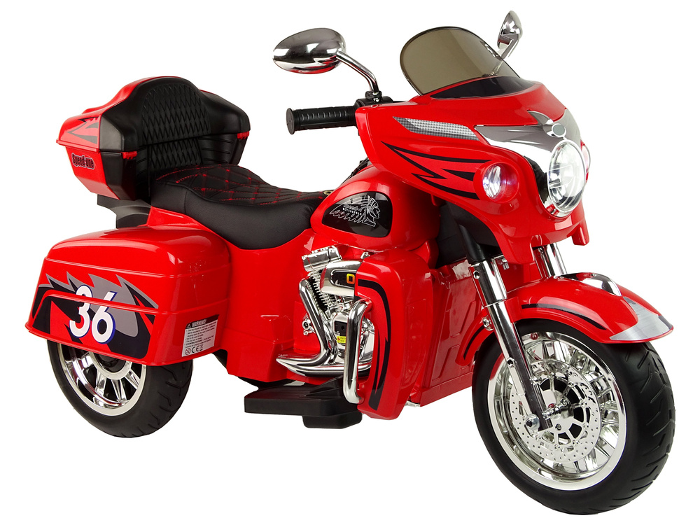 Elektrinis vaikiškas motociklas goldwing, raudonas