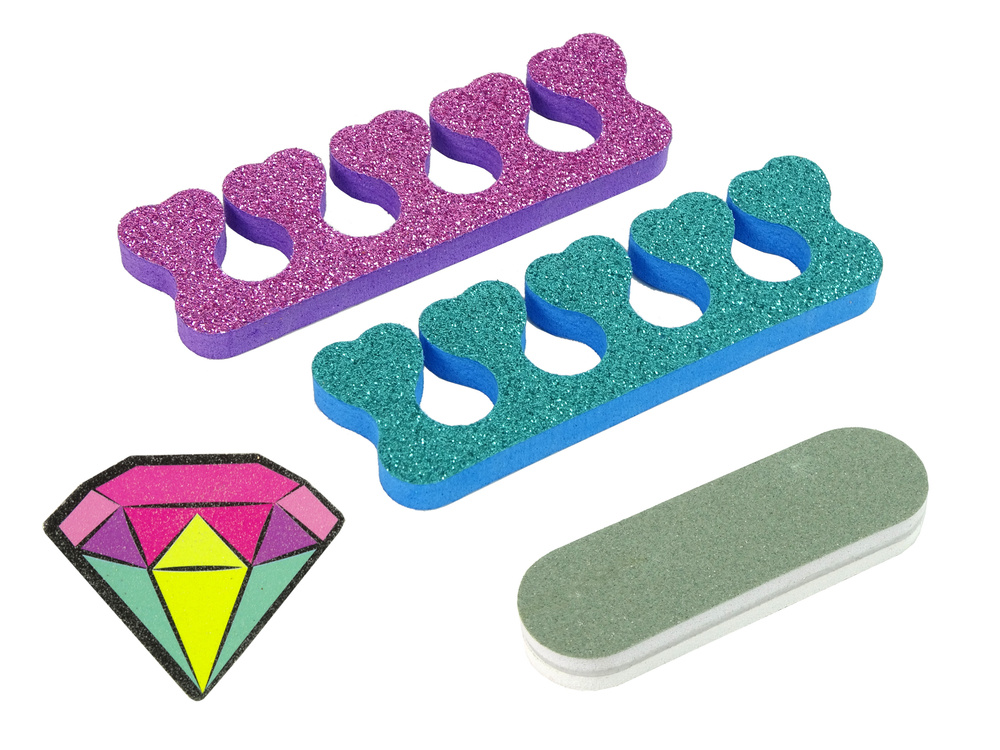 Nagų dažymo rinkinys vaikams lean toys lacquers pens coloured stickers