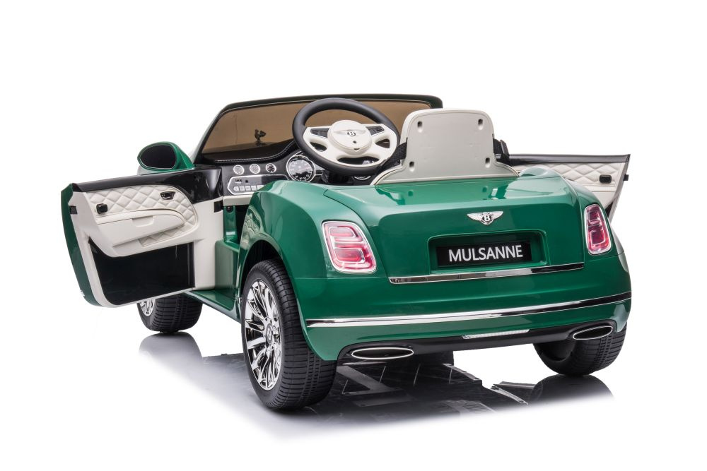 Vienvietis elektromobilis bentley mulsanne lean car, žalias