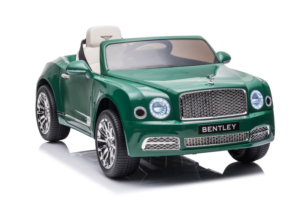 Vienvietis elektromobilis bentley mulsanne lean car, žalias