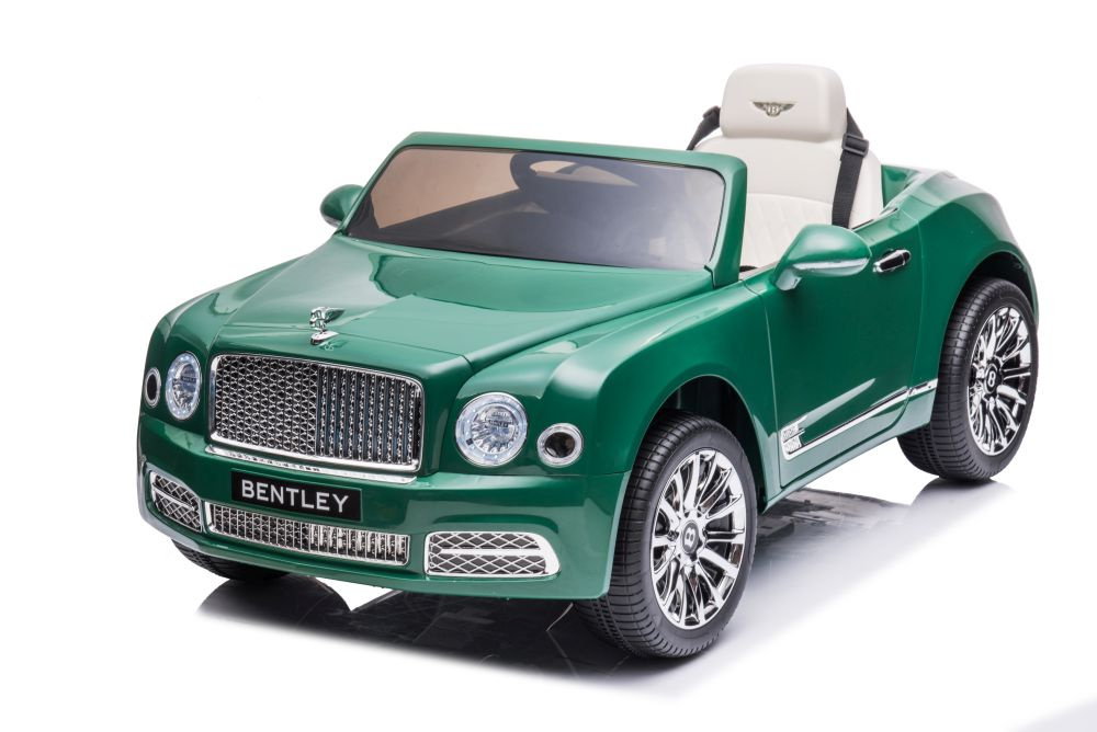 Vienvietis elektromobilis bentley mulsanne lean car, žalias