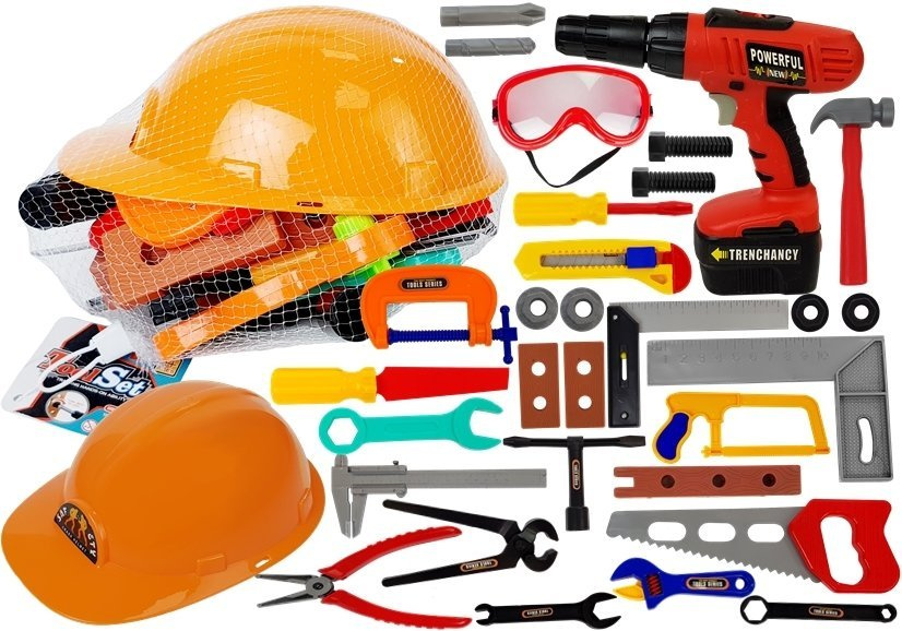 Vaikiškas įrankių rinkinys diy, 37 elementai