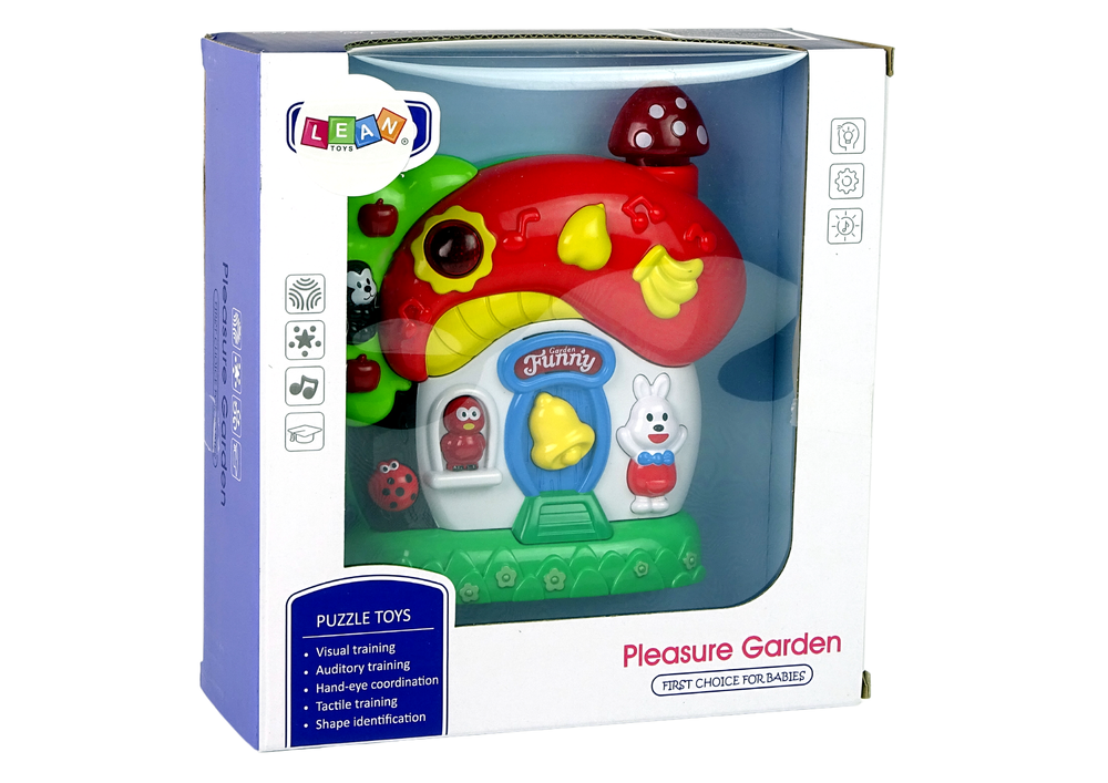 Lean toys muzikinis žaidimų gyvūnų namelis kūdikiams