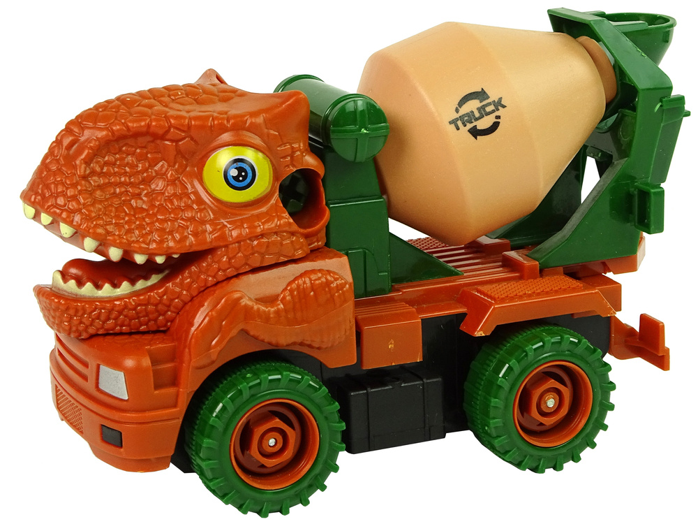 Surenkamas sunkvežimis dinosaur truck, oranžinis