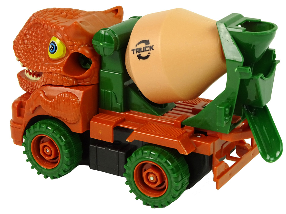 Surenkamas sunkvežimis dinosaur truck, oranžinis