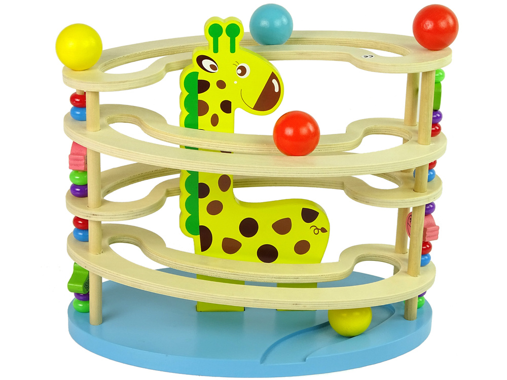 Medinis žaidimas vaikams lean toys žirafos kamuoliai