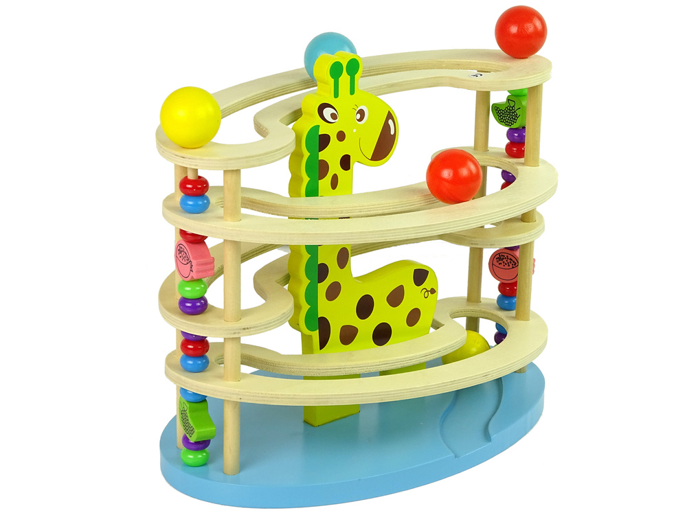 Medinis žaidimas vaikams lean toys žirafos kamuoliai