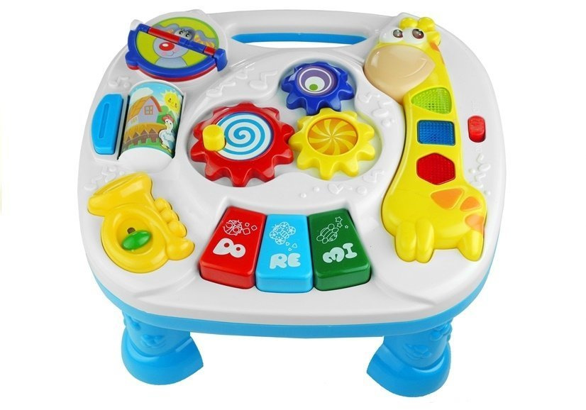Daugiafunkcis mokomasis stalas su žirafa 2in1 lean toys
