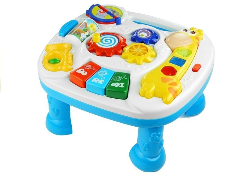 Daugiafunkcis mokomasis stalas su žirafa 2in1 lean toys