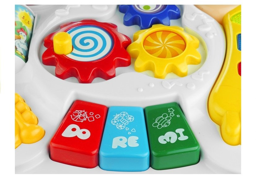 Daugiafunkcis mokomasis stalas su žirafa 2in1 lean toys