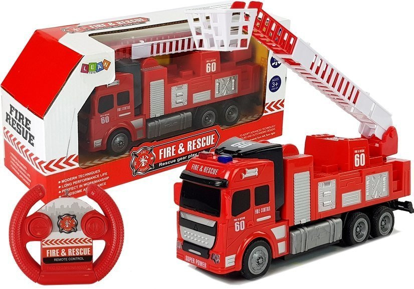 Lean Toys R/C Nuotoliniu Būdu Valdomas Gaisrinis Automobilis