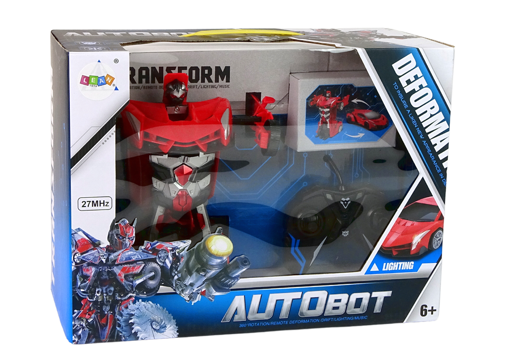 2in1 nuotolinio valdymo robotas automobilis raudonas