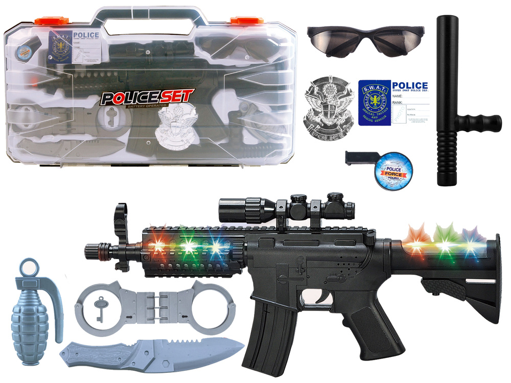 Policininko rinkinys su ginklu, 9 vnt