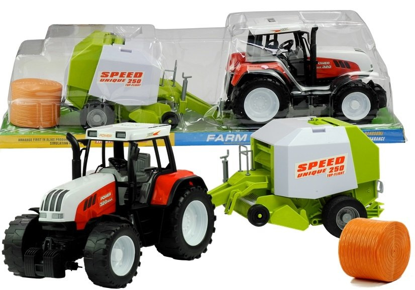 Traktorius su presu lean toys, 65 cm