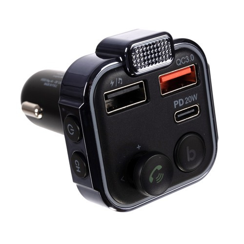Bluetooth Fm Siųstuvas Su Automobiliniu Įkrovikliu