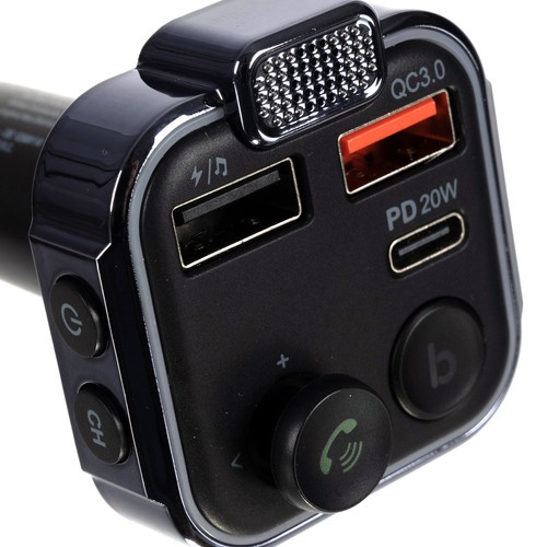 Bluetooth Fm Siųstuvas Su Automobiliniu Įkrovikliu