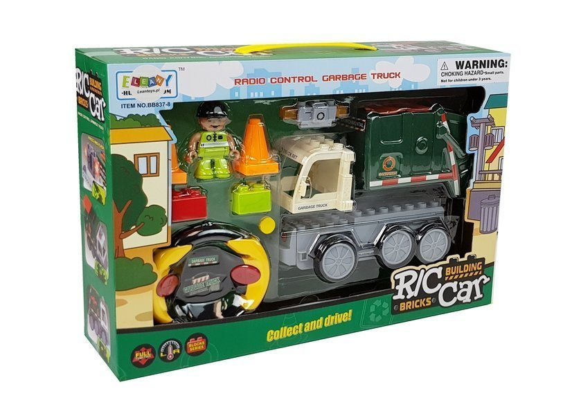 Lean toys auto r/c šiukšliavežis