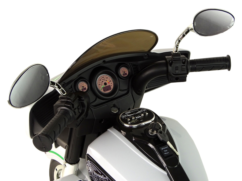 Vienvietis vaikiškas triratis elektromotociklas lean toys goldwing nel-r1800gs, pilkas