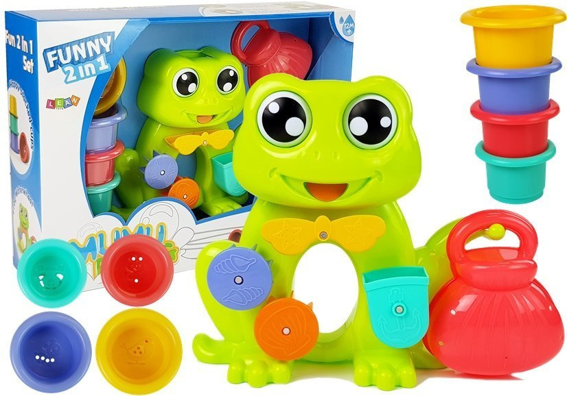 Lean toys Vonios rinkinys krioklys varlė + kibirai