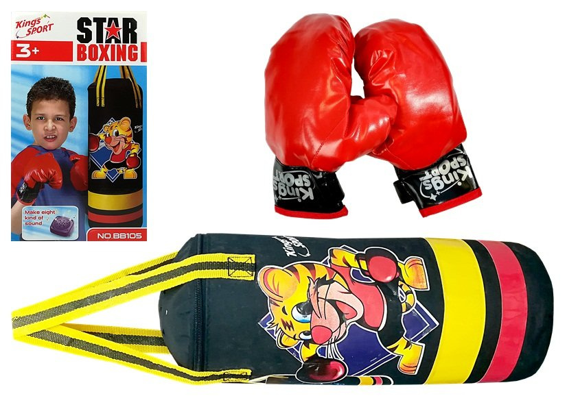 Vaikiškas bokso rinkinys su garso efektais kings boxing