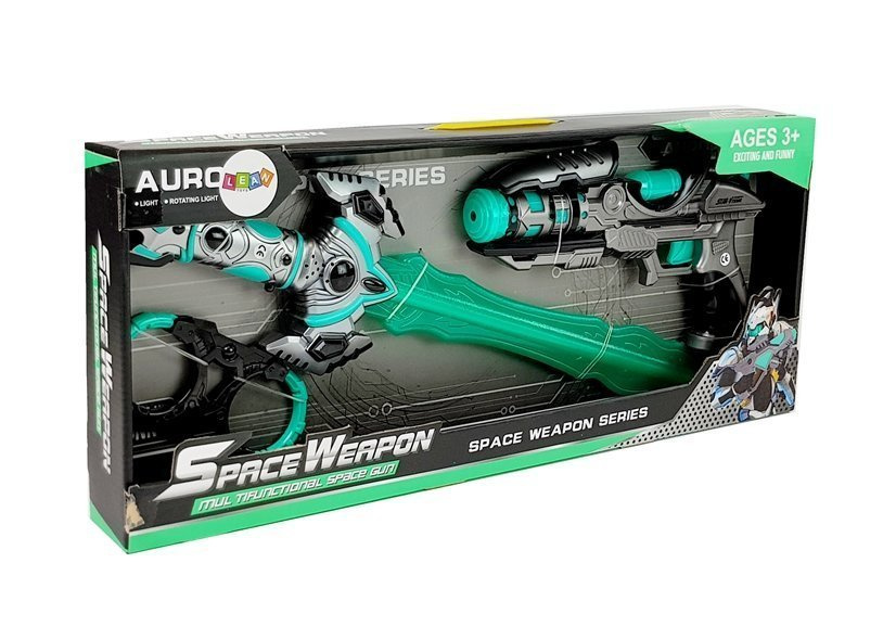 Lazerinio pistoleto ir kardo rinkinys import leantoys