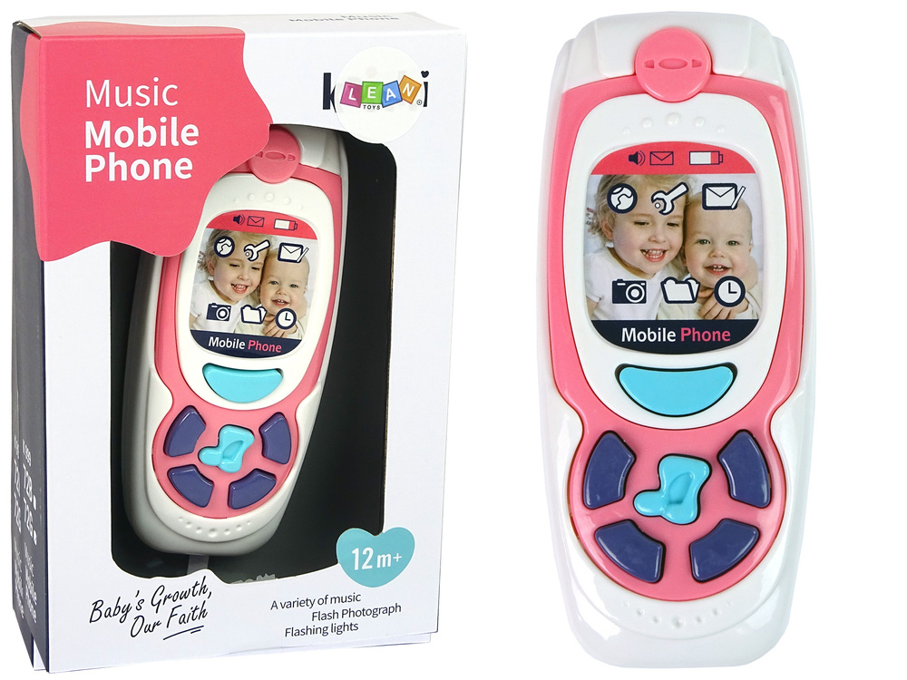 Vaikiškas mobilusis telefonas su garso efektais lean toys
